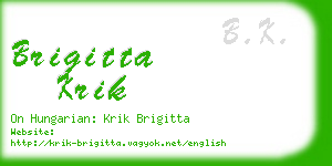 brigitta krik business card